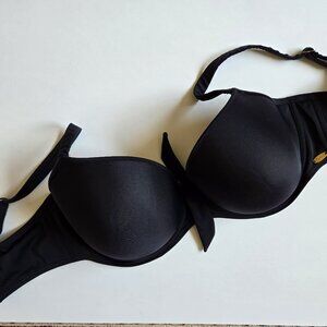 Freya Deco Swim Padded Plunge Bikini Top - size US 36I